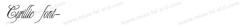 Cyrillic font字体转换